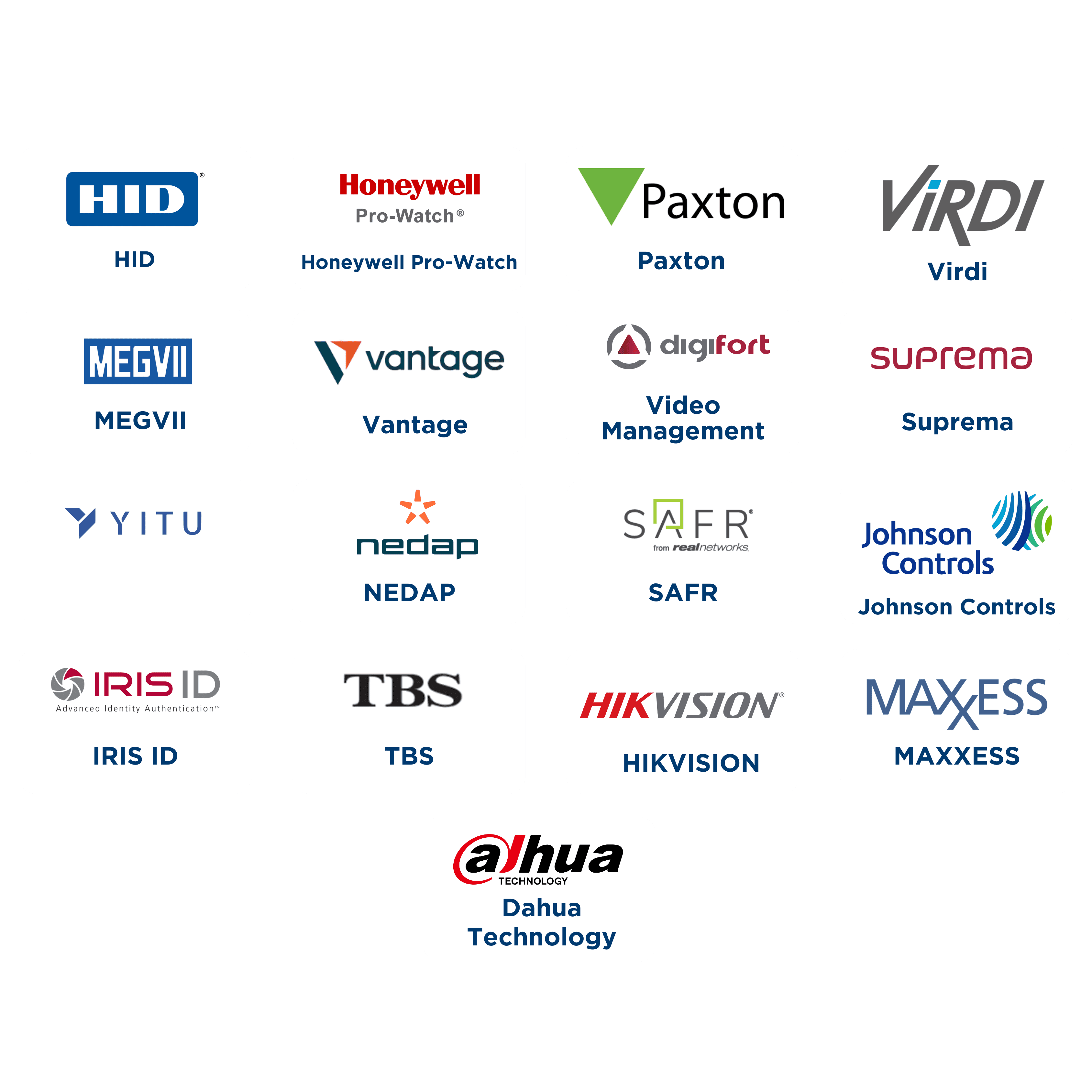 TEKVisit Technology Partners including HID, Honeywell, Paxton, Suprema, and leading security providers